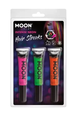 Smiffys 3 Colorations Mèches De Cheveux UV Néon – Moon Glow -WIDMANN Soldes 3 colorations meches de cheveux uv neon moon glow 8