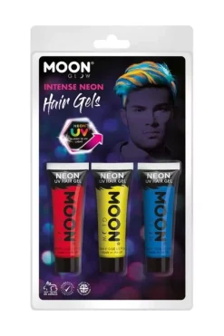 Smiffys 3 Gels UV Néon Rouge, Jaune Et Bleu Intense – Moon Glow -WIDMANN Soldes 3 gels uv neon rouge jaune et bleu intense moon glow 4