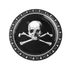 ESPA - Funny Fashion 8 Assiettes En Carton Pirate, Noir Et Blanc