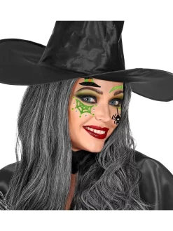 WIDMANN Adhésifs à Paillettes Visage - Sorcière Halloween -WIDMANN Soldes adhesifs a paillettes visage sorciere halloween 2