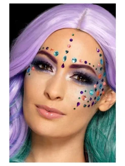 Smiffys Autocollants Bijoux Multicolores Pour Visage