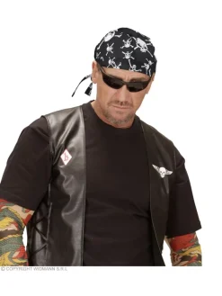 WIDMANN Bandana Pirate Noir Et Blanc, Tête De Mort -WIDMANN Soldes bandana pirate noir et blanc tete de mort 2