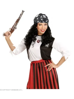 WIDMANN Bandana Pirate Noir Et Blanc, Tête De Mort -WIDMANN Soldes bandana pirate noir et blanc tete de mort 3