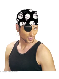 WIDMANN Bandana Tête De Mort Noir Et Blanc - 55x55 Cm - 100% Cotton -WIDMANN Soldes bandana tete de mort noir et blanc 55x55 cm 100 cotton 3