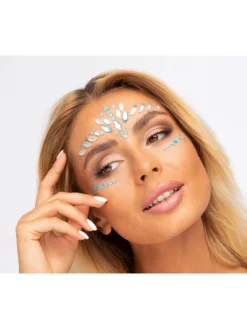 Smiffys Bijoux De Visage Moon Glitter Bleu Et Blanc