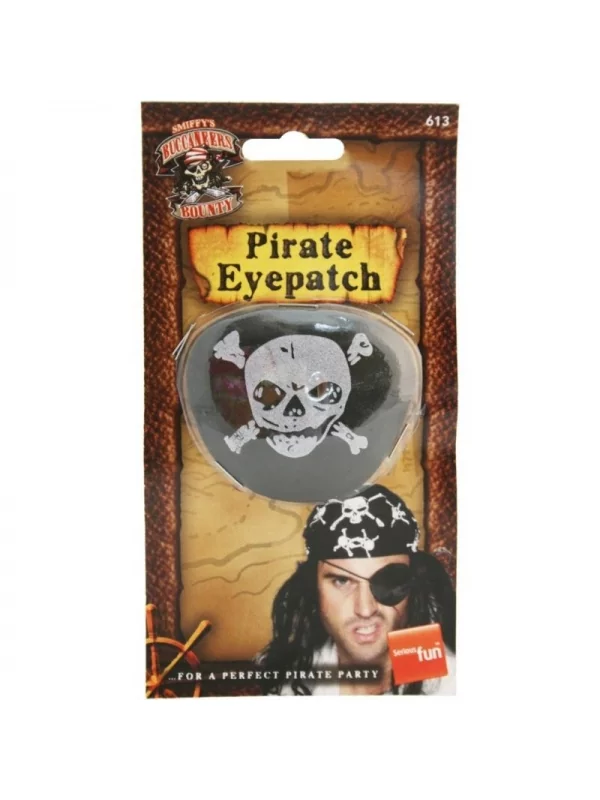 Smiffys Cache-oeil Pirate Satin Noir 2 Smiffys Cache-oeil Pirate Satin Noir – Image 2