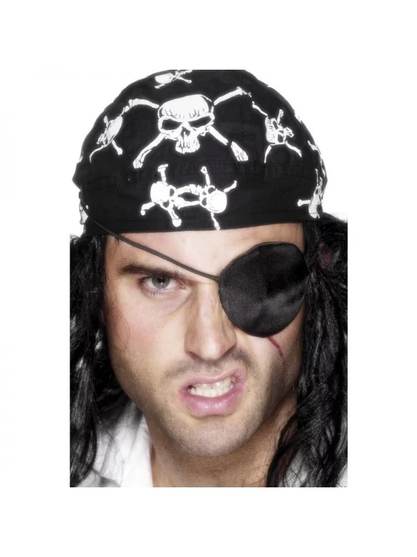 Smiffys Cache-oeil Pirate Satin Noir 1 Smiffys Cache-oeil Pirate Satin Noir