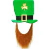 WIDMANN Chapeau Leprechaun - Saint Patrick Avec Barbe Rousse
