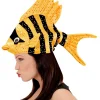 WIDMANN Chapeau Poisson Tropical Orange Et Noir - Adulte