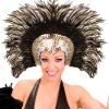 WIDMANN Coiffe Cabaret Sequins Et Plumes Argent