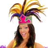 WIDMANN Coiffe Carnaval De Rio Avec Des Plumes Multicolores