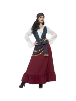 Smiffys Costume Belle Flibustière Luxe (robe, Ceinture, Bandana Et Collier)
