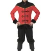 Costume Cosaque Homme Rouge Et Noir Avec Chapka
