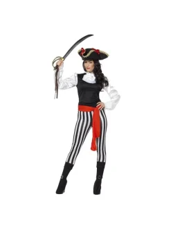 Smiffys Déguisement Pirate Femme (haut, Pantalon, Couvre-bottes, Tour Du Cou Gothique Et Ceinture) -WIDMANN Soldes costume pirate femme 23 2