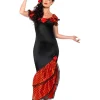 Smiffys Costume Senorita Flamenco (robe Et Fleur Rouge)