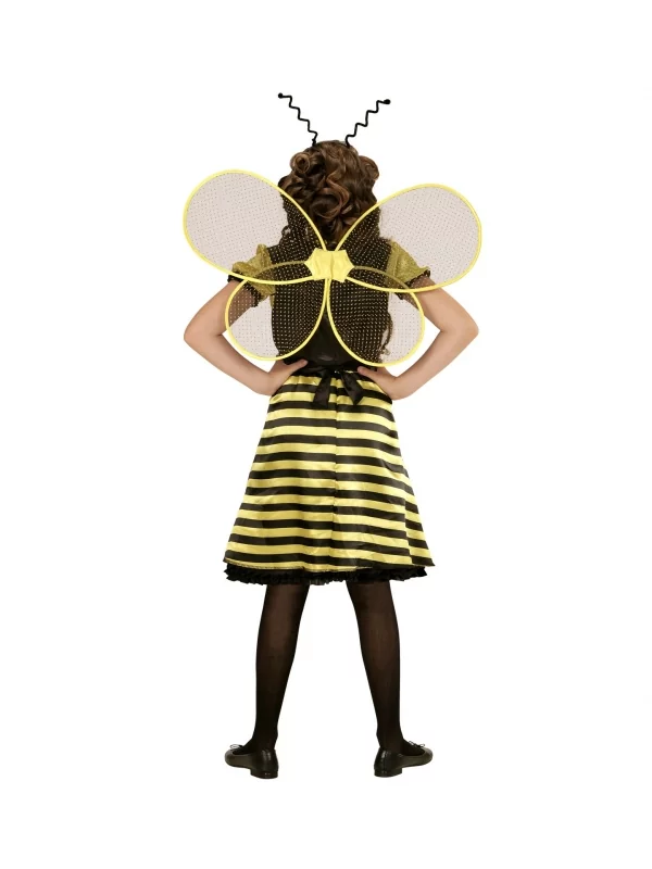 WIDMANN Déguisement Abeille Fille Jaune Et Noir (robe, Jupon, Ceinture à Noeud, Ailes, Antennes) 2 WIDMANN Déguisement Abeille Fille Jaune Et Noir (robe, Jupon, Ceinture à Noeud, Ailes, Antennes) – Image 2