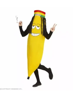WIDMANN Déguisement Banane Rastafari Adulte Avec Dreadlocks