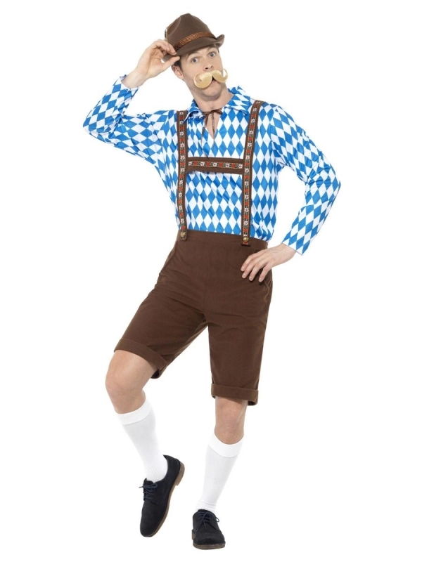 Smiffys Déguisement Bavarois Adulte (chemise & Lederhosen) 1 Smiffys Déguisement Bavarois Adulte (chemise & Lederhosen)