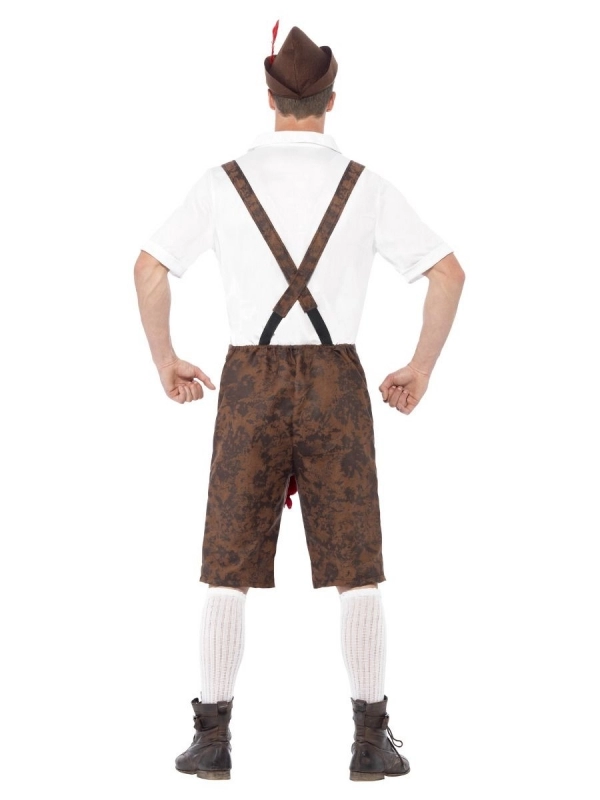 Smiffys Déguisement Bavarois Avec Saucisse (short Avec Bretelles, Chemise, Chapeau) 4 Smiffys Déguisement Bavarois Avec Saucisse (short Avec Bretelles, Chemise, Chapeau) – Image 4