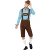 Smiffys Déguisement Bavarois Oktoberfest Bleu Homme (short Long Avec Bretelles, Chemise)