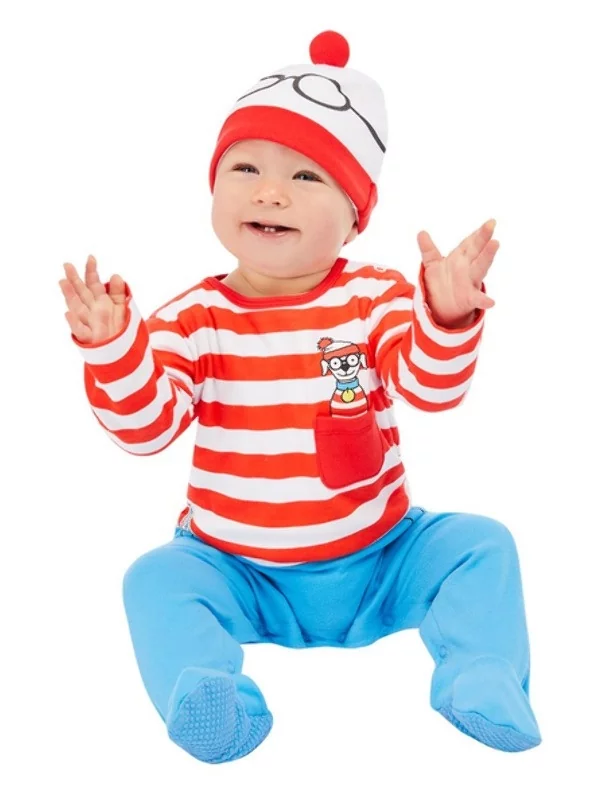 Smiffys Déguisement Bébé Où Est Charlie ? Rouge Et Blanc, Combinaison Et Bonnet 1 Smiffys Déguisement Bébé Où Est Charlie ? Rouge Et Blanc, Combinaison Et Bonnet