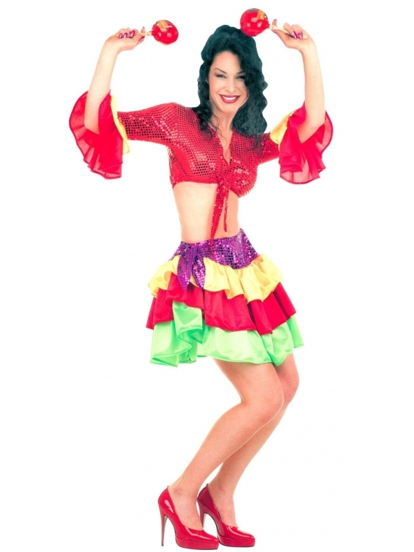 WIDMANN Déguisement Brésilienne Femme, Top Sexy Et Jupe 1 WIDMANN Déguisement Brésilienne Femme, Top Sexy Et Jupe