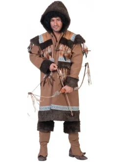 Déguisement Chasseur Esquimau Homme (manteau Avec Capuche Et Surbottes)