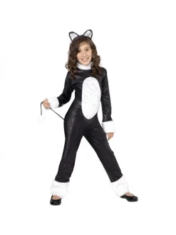 Smiffys Déguisement Chat Noir Et Blanc (combinaison Pantalon, Queue Et Serre-tête)