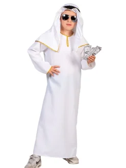 Déguisement Cheik Arabe Garçon Avec Djellaba Et Coiffe