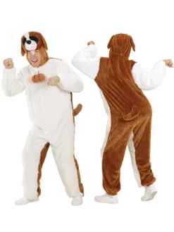 WIDMANN Déguisement Chien Saint-Bernard Adulte Blanc Et Marron