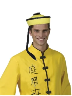 Déguisement Chinois Pour Homme Jaune Et Noir -WIDMANN Soldes deguisement chinois pour homme jaune et noir 2