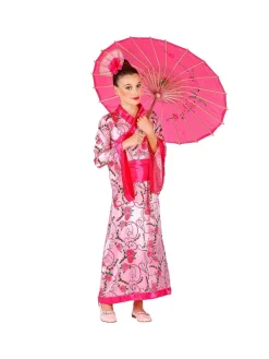 WIDMANN Déguisement Chinoise Enfant Rose (kimono Avec Ceinture, Coiffe) -WIDMANN Soldes deguisement chinoise enfant rose kimono avec ceinture coiffe 1