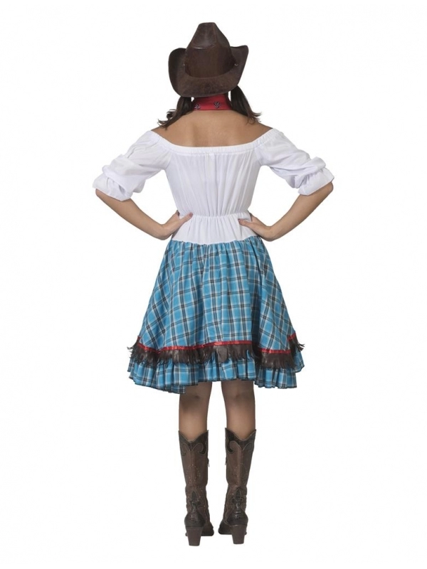 Déguisement Cowgirl Femme Avec Robe Sexy à Carreaux 3 Déguisement Cowgirl Femme Avec Robe Sexy à Carreaux – Image 3