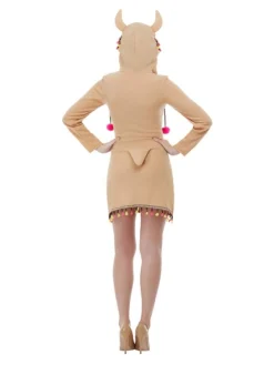 Smiffys Déguisement De Lama, Femme, Avec Robe à Capuche -WIDMANN Soldes deguisement de lama femme avec robe a capuche 1