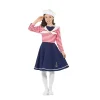 Smiffys Déguisement De Marin Pour Fille, Bleu Et Blanc (robe Et Bob Blanc)