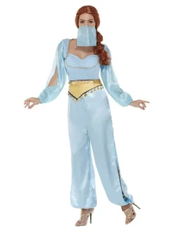 Smiffys Déguisement De Princesse Arabe, Bleu Ciel (Haut, Pantalon Et Masque) -WIDMANN Soldes deguisement de princesse arabe bleu ciel haut pantalon et masque 2