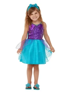 Smiffys Déguisement De Sirène Pour Tout-petit, Bleu, 1 - 4 Ans (Robe Et Bandeau)