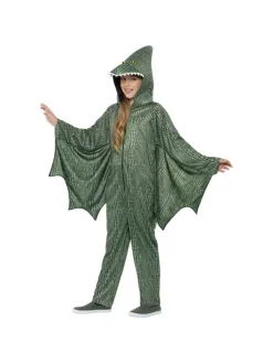 Smiffys Déguisement Dinosaure Vert Enfant (combinaison Avec Ailes Attachées Et Capuche)