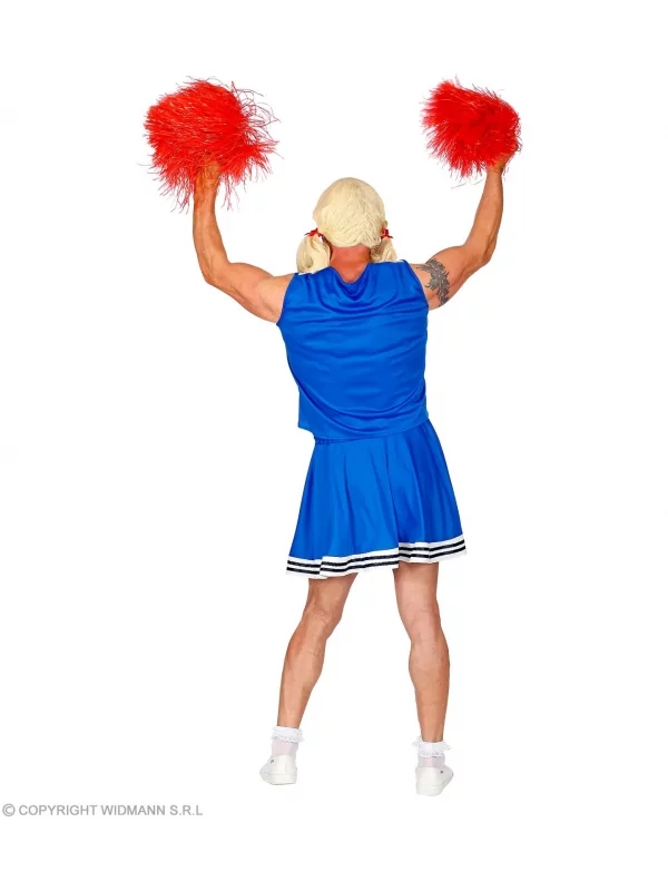 WIDMANN Déguisement Drag Queens Pom Pom Girl Homme (haut, Jupe) 4 WIDMANN Déguisement Drag Queens Pom Pom Girl Homme (haut, Jupe) – Image 4