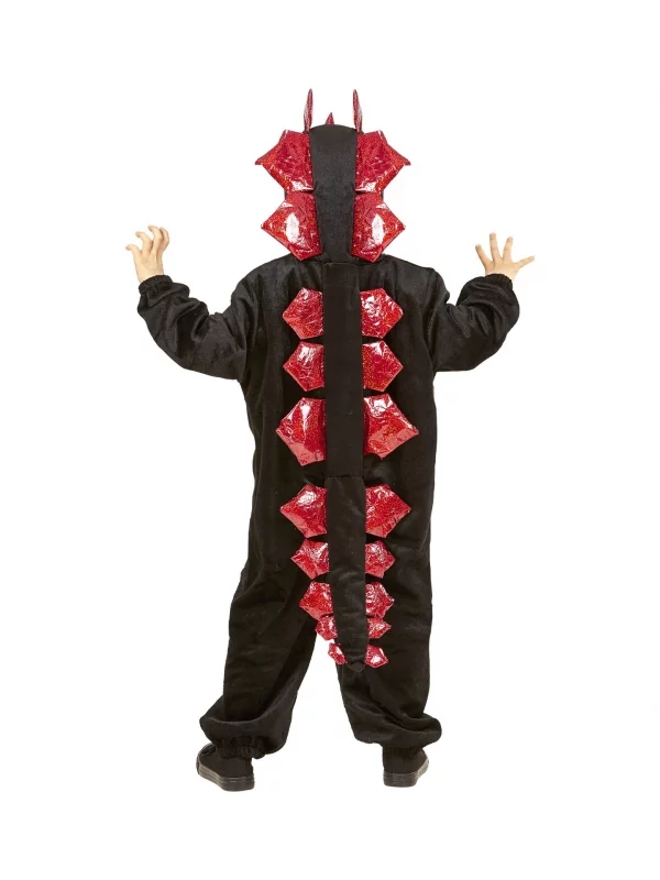 WIDMANN Déguisement Dragon Rouge Et Noir Enfant (combinaison Avec Capuche) 2 WIDMANN Déguisement Dragon Rouge Et Noir Enfant (combinaison Avec Capuche) – Image 2