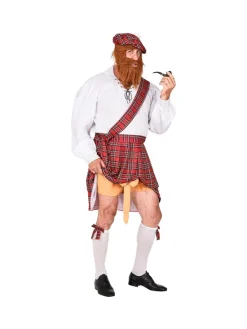 WIDMANN Déguisement écossais Zizi (chemise, Kilt, Ceinture, Short Avec Pénis, Chapeau Avec Barbe) -WIDMANN Soldes deguisement ecossais zizi chemise kilt ceinture short avec penis chapeau avec barbe 2