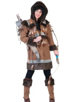 Déguisement Esquimau Femme (manteau Chaud Et Couvre-bottes)