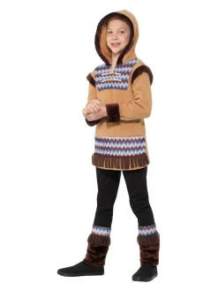 Smiffys Déguisement Esquimau Garçon (haut Avec Capuche Et Couvre-bottes) -WIDMANN Soldes deguisement esquimau garcon haut avec capuche et couvre bottes 1
