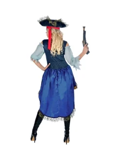 WIDMANN Déguisement Femme Capitaine Des Pirates, Multicolore (robe Avec Chemise, Chapeau) -WIDMANN Soldes deguisement femme capitaine des pirates multicolore robe avec chemise chapeau 2