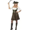 WIDMANN Déguisement Femme Pirate, Capitaine (robe Avec Corset, Chapeau Avec Plumes)