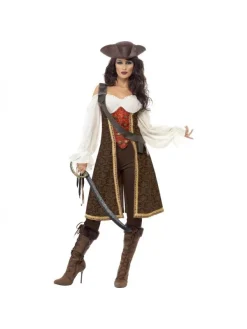 Smiffys Déguisement Femme Pirate De Haute Mer (robe, Pantalon Et Baudrier)