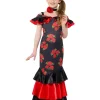 Smiffys Déguisement Flamenco, Fille, Rouge Et Noir (robe Et Ras De Cou)