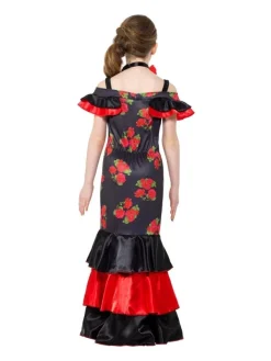 Smiffys Déguisement Flamenco, Fille, Rouge Et Noir (robe Et Ras De Cou) -WIDMANN Soldes deguisement flamenco fille rouge et noir robe et ras de cou 2