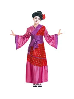 WIDMANN Déguisement Geisha Rose Fille (kimono Rose, Ceinture)