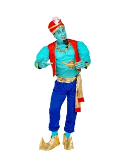 WIDMANN Déguisement Génie De La Lampe Magique Homme (chemise Muscle, Veste, Pantalon, Ceinture, Couvre - Chaussures, Turban) -WIDMANN Soldes deguisement genie de la lampe magique homme chemise muscle veste pantalon ceinture couvre chaussures turban 1